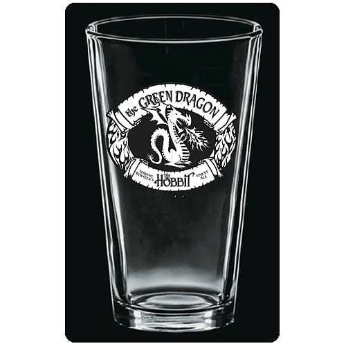 The Hobbit The Green Dragon Premium Etched Pint Glass 2-Pack